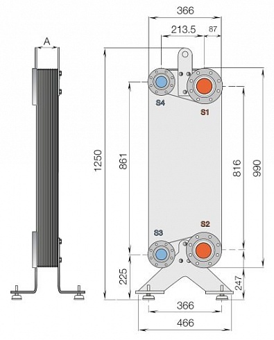 Теплообменник CB300 подробная картинка